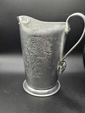 VTG 1950's CONTINENTAL TRADEMARK HAND WROUGHT 509 Hammered ALUMINUM PITCHER Mum picture