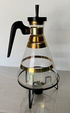 Vintage Mid Century Modern Coffee Decanter/Carafe - Black Warmer Stand picture