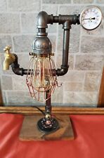 New Rustic Industrial pipe style desk,table lamp,home decor. picture
