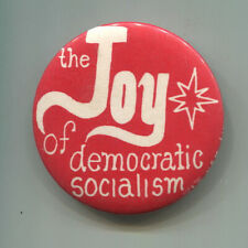 1973 Official SOCIALIST PARTY USA  Joy of Democratic Socialism Protest Cause Pin picture