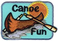 Girl Boy Cub CANOE FUN Trip Tour Patch Crests Badges SCOUT GUIDE canoeing river picture