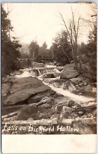 VINTAGE POSTCARD REAL PHOTO RPPC THE FALLS ON BICKFORD HOLLOW BENNINGTON VT 1907 picture