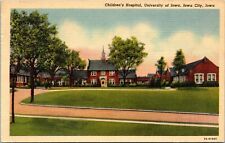 Children's Hospital Univeristy of Iowa Iowa City Linen Postcard picture