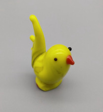 Hand Blown Art Glass Baby Chick Chicken Yellow Miniature 1 Inch Figural Animal picture