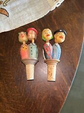 Pair Of Anri Mechanical Kissing Couples  Bottle Stoppers picture