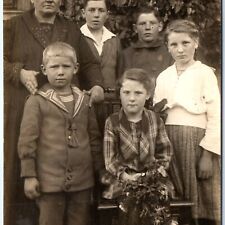 c1910s German Family RPPC Children Cute Boys Girls Real Photo PC Sailor A124 picture