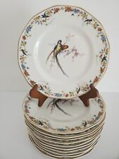 Fine Theodore Haviland Limoges ARCADIA Bird of Paradise Dinner  Plates Set of 11 picture