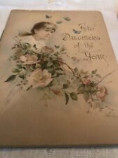 Antique 1865  Book Calendar Civil War Era Beautiful picture