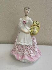 Vintage Royal Worcester Porcelain Figurine Spring Fair Lady Woman picture