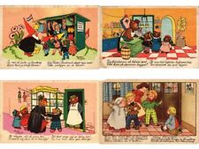 DUTCH ARTIST SIGNED FREDDIE LANGELER, GOBLINS, ANIMALS, 15 Old Postcards (L6942) picture