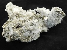 Big Pyrite Crystal CUBE Cluster with Quartz Crystals From Peru 584gr picture