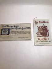 1913 DWIGHTS COW BRAND SODA 33 page COOK BOOKLET plus paper advertisement picture