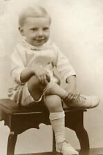 A664 RPPC Vtg Portrait Pre School Boy knee stockings blonde comb over c 1910 picture