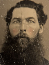 Tintype Photo of Man with Beard Circa 1860's picture