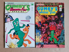 Gumby Summer Fun and Winter Fun Specials, Arthur Adams art, Bob Burden, Comico picture