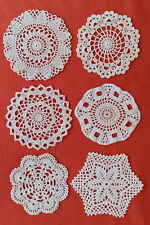 Lot of 6 Doilies Handmade Vintage Crochet  4