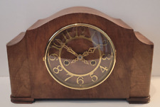 Antique Early 20th Century c1930’s English “Enfield” Oak Chiming Mantel Clock picture