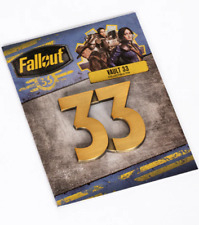 Fallout Vault 33 Collectible Enamel Metal Pin Figure Antique Gold Sandblasted picture