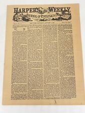1857 Harpers Weekly January 3 - Volume 1, Number 1 - Opium Eaters - Reprint Full picture