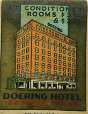 Doering Hotel Service With Smiles Air Conditioned Unstruck Vintage Matchbook  picture