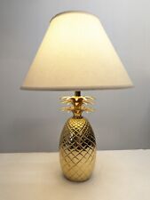 Vintage Solid Brass Pineapple Table Lamp Midcentury MCM 25