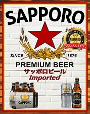 Sapporo - Premium Beer Imported Since 1876 - Metal Sign 11 x 14 picture
