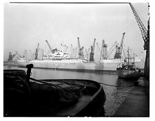 Large  Black &White Negative. Ship Port New Plymouth at Immingham 1962 picture