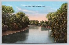 Big Sioux River, Sioux City Iowa IA Vintage Postcard Unposted picture