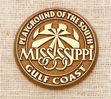 Mississippi Gulf Coast Lapel Pin Vintage Playground Of The South Plastic Travel picture