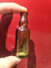 Nice Miniature Vintage Whiskey Bottle☆ Neat Little Green Liquor Bottle 1970's  picture
