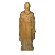 Vintage St. Jude Plastic statue 5.75” Statue Patron Lost causes Bottom Chipped picture