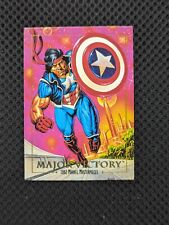 1992 Skybox Marvel Masterpieces MAJOR VICTORY #48 Captain America Joe Jusko art picture