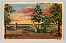 Columbia SC-South Carolina, Scenic View Lake Murray, Vintage c1943 Postcard picture