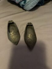 Vintage Solid Brass Mini Shoe Ashtray Made in India picture
