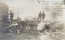 RPPC Larimore North Dakota ND Fire Ruins Photo Postcard 1906 Grand Forks Co. picture