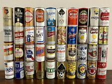 Vintage Beer Can Lot of 40 Empty Straight Steel Pull Tab Cans - Clean picture