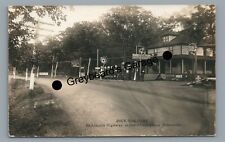 RPPC Rock Oak Park Gas Station LINCOLN HIGHWAY Bedford PA Real Photo Postcard picture