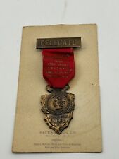 Rare New York Fireman’s Annual Convention Delegate Ribbon Oneida N.Y. 1915 picture
