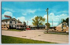 Postcard Blue and White Motel Milwaukee Wisconsin   E 9 picture