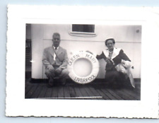 R.M.S. QUEEN MARY Cunard Line Passenger Cruise Photo Life Ring c.1950 4