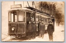 American North Ease Trolley Street Cars circa 1910 Real Photo Postcard RPPC picture