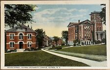Alfred New York University Campus State Street View Vintage Postcard c1920 picture