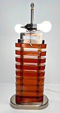 Colour Creations Timeless Serenity - Stacked Amber Lucite Lamp by Tania Bricel picture