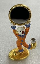 Spoontiques Vintage Pewter “Clown w/Mirror” w/a Swarovski Crystal & Gold Plating picture