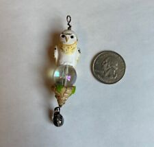 RARE Labyrinth Ball Ornament - Jareth White Owl Goblin King Crystal Ball picture