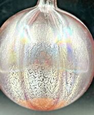 Hand-Blown Pink & Silver Mercury Glass Style Ornaments picture