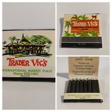 Vintage TRADER VIC'S International Market Place Matchbook WAIKIKI Collectible picture