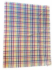 vintage multicolor plaid tablecloth 62” X 47” picture