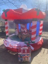 AirBlown Inflatable ANIMATED CAROUSEL 8ft lights up & inside scene rotates READ picture