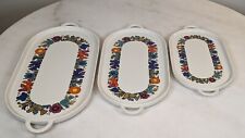 Vintage EUC 1973 Villeroy & Boch Acapulco Porcelain Tray Set of 3 Luxembourg  picture